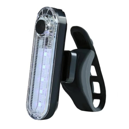 Bike Rear Tail Light USB Rechargeable White Red LED Bright Bicycle Taillights Safety Warning Helmet Lights Cycling Accessories Tails Brakes Lights - color: White 1pc