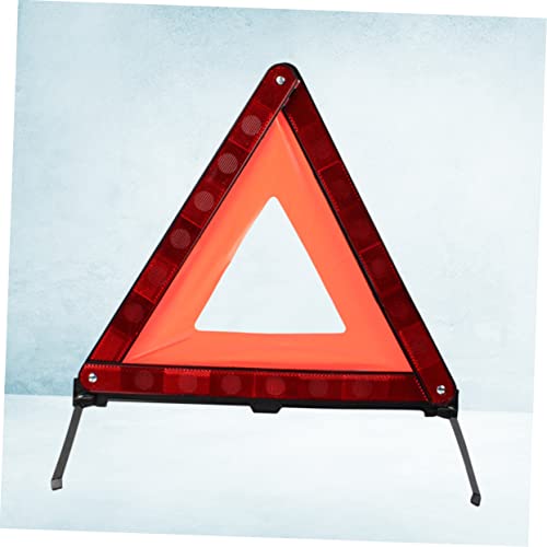 Roadside Emergency Warning Triangle Reflective Safety Sign for Vehicles Compact Design for Easy Storage Material with Weighted Base for Stability