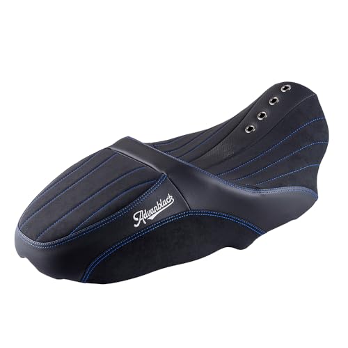 Advanblack SIK Baggers Touring Seat with Custom Stitching for 2009–2023 Harley Road Glide, Street Glide, Road King & Electra Glide，Gel-Lab Cushion, Synthetic Suede, No Backrest Slot (Blue Stitching) - color: Blue Stitching