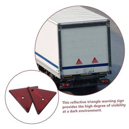 Holibanna 2pcs Reflective Triangle Warning Signs for Cars Emergency Road Reflectors Weatherproof for Roadside Assistance and Vehicle Maintenance