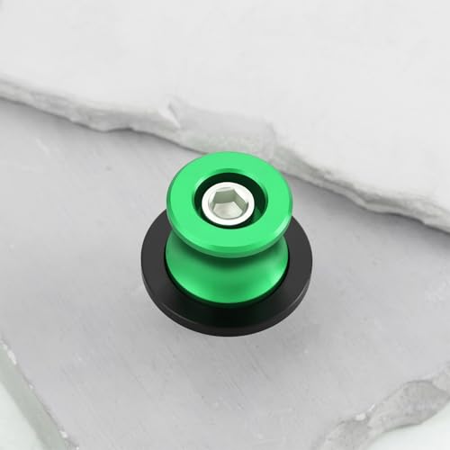 SING F LTD Motorcycle M8 Rear Swingarm Spools Sliders Swing Arm Stand Screw Compatible with Kawasaki Z900 / RS 2017-2025, Green - color: Green