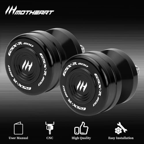 M8 Motorcycle Swingarm Sliders For GSX-R600 1992-2026 GSX-R 600Z 2022-2026 Swingarm Spools CNC Aluminum Heavy-Duty gsx-r 600 600z Accessories (Black) - color: Black