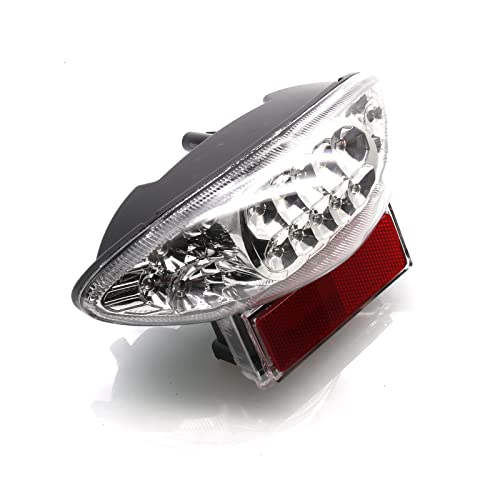 MZS Motorcycle Tail Light LED Integrated Turn Signal Blinker Clear Compatible with HAYABUSA GSX1300R GSXR1300 1999-2007 / GSX600 GSX600F GSX750 GSX750F 2003-2006 - size: GSX650F/GSX750F/GSXR1300