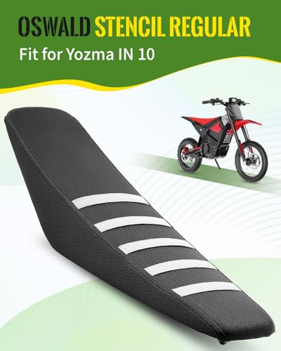 Seat Cover Fit for Yozma in 10, White Stripe Non-Slip Motorcycle Cushion Cover, for Electric Dirt Bike Ebike - color: White
