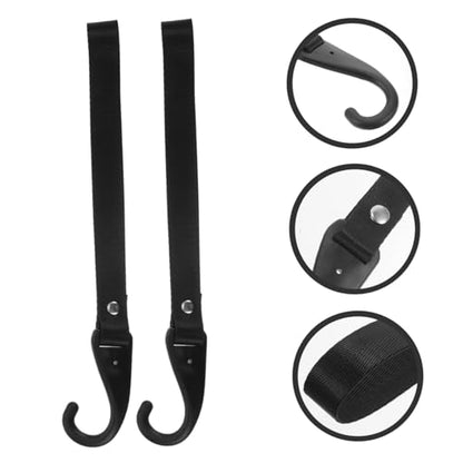 Zerodeko 2pcs Motorcycle Handlebar Hooks Easy Installation No Drill Storage Luggage Strap Lashing Accessory Versatile Organizer for Keys Gloves