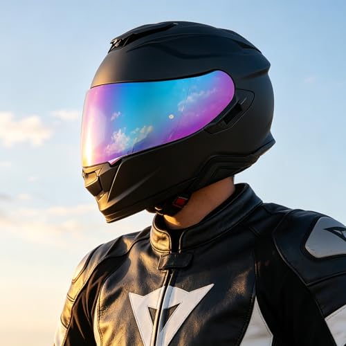 GT Air Visor Repalcement for GT Air 2, Outer Face Helmet Shield Compatible with CNS-1/Neotec/TC-5/TC-9 Accessories (Rainbow) - color: Rainbow