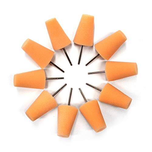 Maxshine 10 Pieces MN01 Mini Rotary Polishing System Accessory - 1.75" Orange Foam Pad, Precision Buffing & Polishing for Tight Spaces, Ideal for Professional Car Detailing
