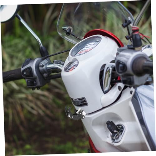 PRETYZOOM Hook Motorcycle Motorbike Electric Scooter Hook Handlebar Hook Hanger Scooter Front Hook Rear for Holder Riding Universal Hanger Aluminum Alloy Black - color: Black