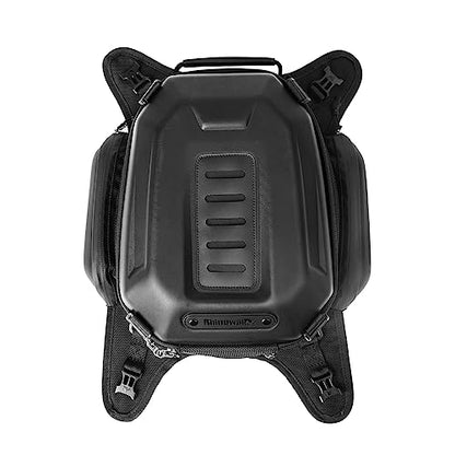 Rhinowalk Motorcycle Tank Bag, 15-18L Expandable Motorcycle Storage, Waterproof All Weather-Matte Black - color: Matte Black