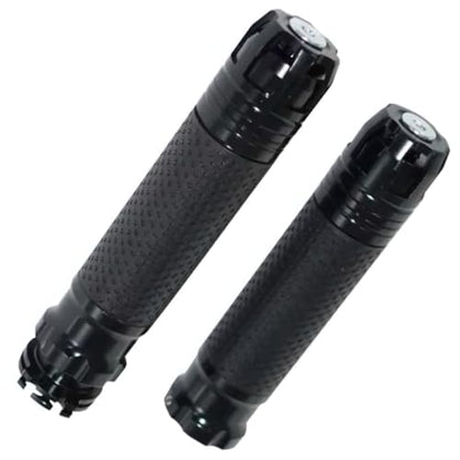 Riloer Motorcycle Handlebar, Non-Slip Hand Grips, Compatible with Motorcycles with 7/8 inch (22MM) Handlebars, 2 PC - color: Black