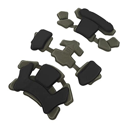 Combat Helmet Padding Kit, Tactical Helmet Padding Kit, Tactical Helmet Dial Suspension System Chin Strap with Bolts and Screws for Scooters, Skateboards(Army Green Sponge)
