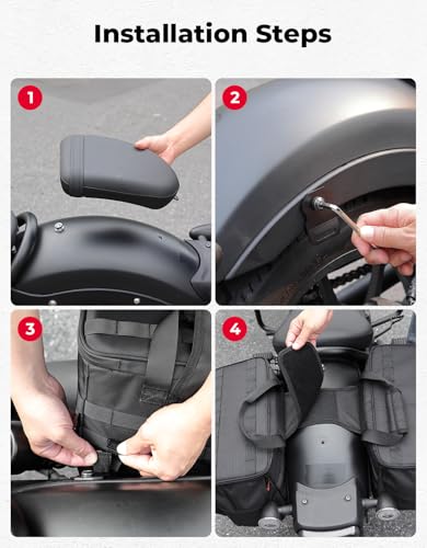 KEMIMOTO Motorcycle Saddlebags 30L(15Lx2) Large Capacity Luggage for Touring & Long Rides, Universal Fit for Cruiser Sportster Softail, Quick-Install Water-resistant Side Panniers - size: 30L