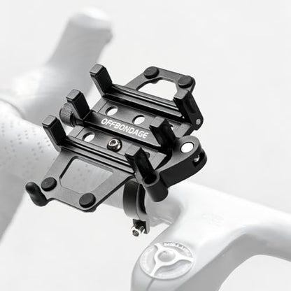 Bike Phone Mount, Heavy Duty Motorcycle Phone Holder, Anti-Shake 360°Rotation Bicycle Handlebar Cradle Compatible with iPhone 17 16 15 Pro Max, Samsung, 4.7"-7" Smartphones, MTB, E-Bike