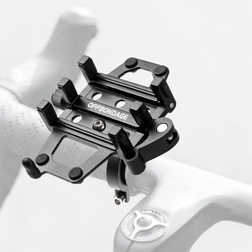 Bike Phone Mount, Heavy Duty Motorcycle Phone Holder, Anti-Shake 360°Rotation Bicycle Handlebar Cradle Compatible with iPhone 17 16 15 Pro Max, Samsung, 4.7"-7" Smartphones, MTB, E-Bike