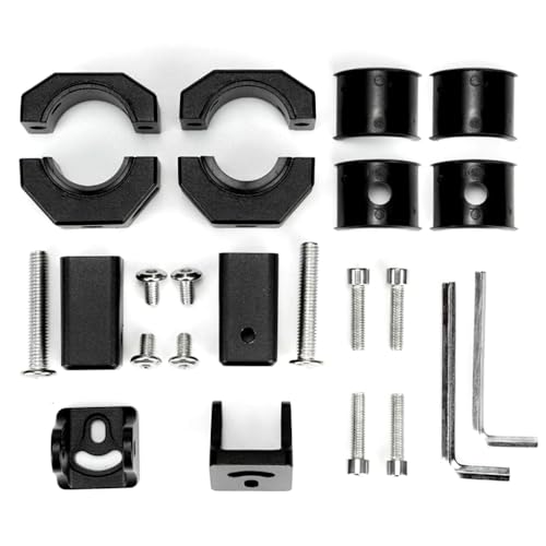 2 Pcs Motorcycle Spotlight Bracket, Heavy Duty Motorcycle Light Mount Bracket for Driving Fog Lights, 360 Degree Adjustment Tube Clamp Mounting Bracket for 0.7"-1.25" ATV UTV Roll Bar