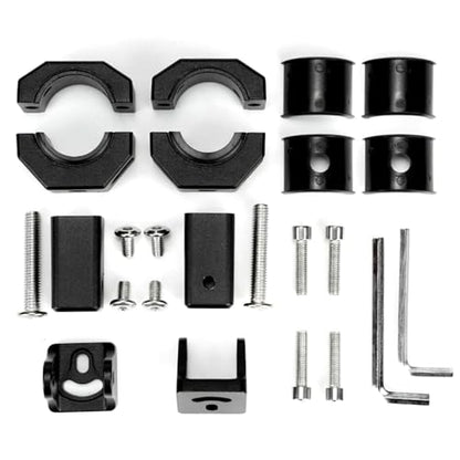 2 Pcs Motorcycle Spotlight Bracket, Heavy Duty Motorcycle Light Mount Bracket for Driving Fog Lights, 360 Degree Adjustment Tube Clamp Mounting Bracket for 0.7"-1.25" ATV UTV Roll Bar
