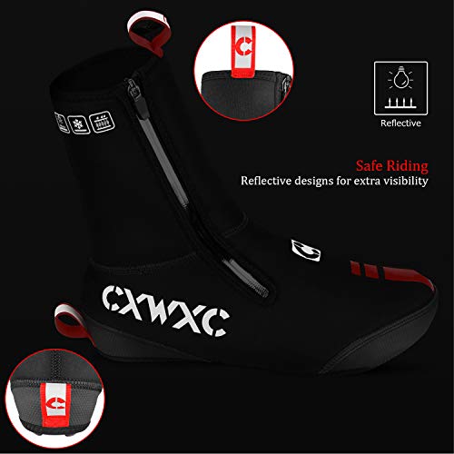 CXWXC Cycling Shoe Covers Neoprene Waterproof,Winter Thermal Warm Full Bicycle Overshoes for Men Women,Road Mountain Bike Booties - size: Small, style: Mtb Shoe Covers