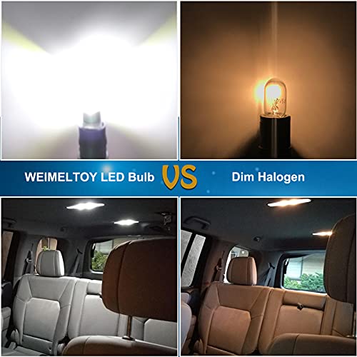 194 Led Car Bulb 3030 Chipset 2SMD T10 194 168 W5W Led Wedge Light Bulb 1.5W 12V License Plate Courtesy Step Map Lights Trunk Lamp Clearance Lights (12pcs) - color: White