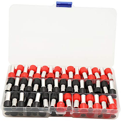 70PCS 4 Gauge Ferrule Connectors - Insulated End Terminals for Car Amplifier Power-Cable Terminals Clean Install and Better Connection (Black+Red) - color: 4 Gauge Ferrule Connectors Black+Red(70PCS)