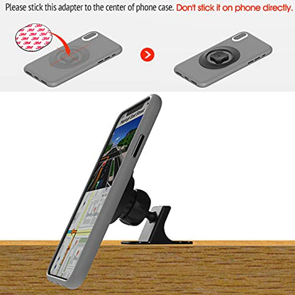 Car Phone Mount Without Magnetic, Stick On Dashboard 360° Rotatable Universal Cell Phone Holder with Ultra-Lock Quick Mount Strongest Adhesive Compatible with iPhone/Google 【Series C - 1st Gen】 - color: Car Phone Mount【Dashboard】
