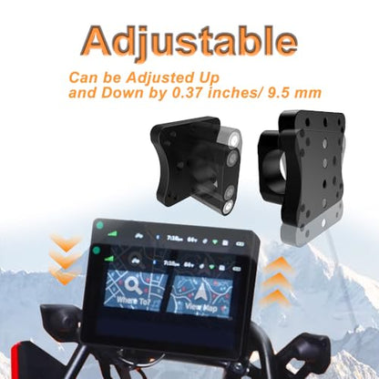 GPS Mount Bracket Motorcycle Navigator Holder Compatible with AMPS Pattern GPS Mount (12MM) - size: 12 mm