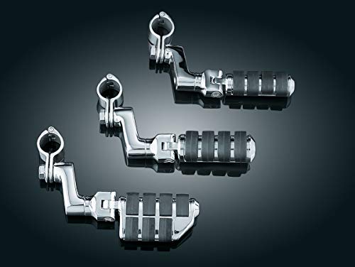 Kuryakyn 7998 Motorcycle Foot Controls: Offset Small ISO Highway Pegs with Magnum Quick Clamps for 1-1/4" Engine Guards/Tubing, Chrome, 1 Pair - size: 1-1/4" Clamps, style: Offset Small ISO Pegs