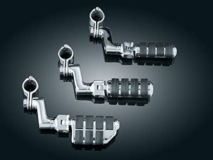 Kuryakyn 7998 Motorcycle Foot Controls: Offset Small ISO Highway Pegs with Magnum Quick Clamps for 1-1/4" Engine Guards/Tubing, Chrome, 1 Pair - size: 1-1/4" Clamps, style: Offset Small ISO Pegs
