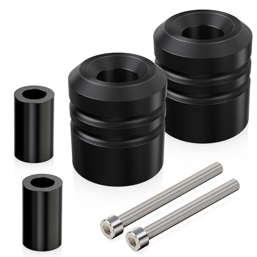 MZS Motorcycle Frame Sliders POM Compatible with FZ6 FZ 6 FZS600 2004-2009, Falling Crash Protector Guards Engine Fairing Protection No Cut Kits Black - size: FZ6 / FZS600