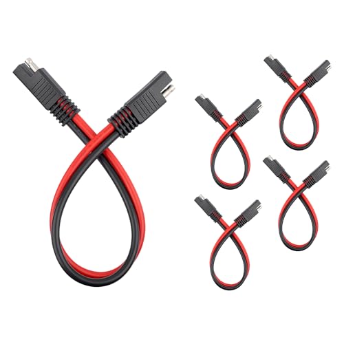 5PCS SAE Connectors Quick Disconnect Wire Harness,2 Pin SAE Plug with 10 Gauge Wire,Universal 13inch 12V SAE Battery Connector Car Accessories for Most Cars Motorcycles Boats (10 Gauge) - color: 10 Gauge