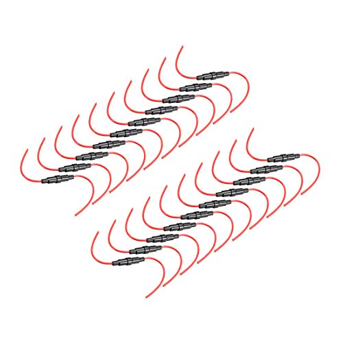 uxcell Inline Screw Type Fuse Holder 20 Gauge AWG 20Pcs for 5mm x 20mm Tube Fuse - size: 20 AWG