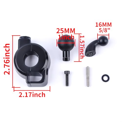 PANICAL Left Mobile Phone Holder Navigation GPS Holder Water Cup Holder for Honda Goldwing GL1800 F6B DCT DOT 2018-2025 Motorcyclele 17mm TPU Ball Head Universal 0.6'' 5/8'' 1 inch 25MM (GPS Bracket)