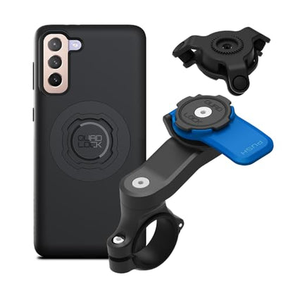 Quad Lock Motorcycle Handlebar Mount Kit with Vibration Dampener and MAG Phone Case for Galaxy S21+ - size: Galaxy S21+