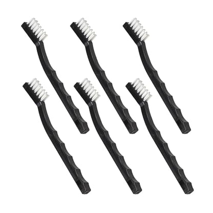 Nanoskin 6-Pack Toothbrush Style Brushes - Professional Detailing Brush Set, Car Interior and Upholstery Cleaning, Durable Nylon Bristles, Precision Automotive Cleaning, Essential Detailer's Toolkit