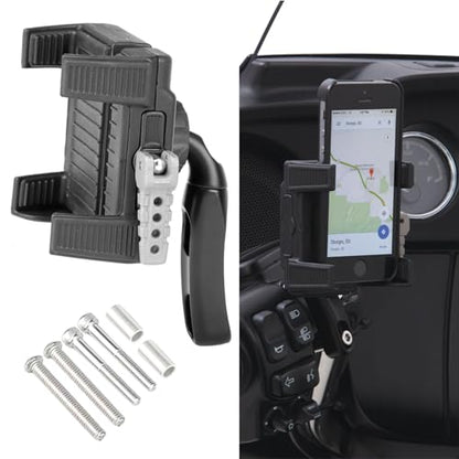Motorcycle Mobile Phone GPS Navigation Bracket for Honda Gold Wing GL 1800 GL1800 F6B DCT 2018 2019 2020 2021 2022 2023 2024 Universal Phone GPS Holder with Black Perch Mount