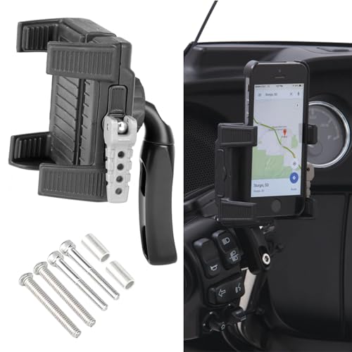 Motorcycle Mobile Phone GPS Navigation Bracket for Honda Gold Wing GL 1800 GL1800 F6B DCT 2018 2019 2020 2021 2022 2023 2024 Universal Phone GPS Holder with Black Perch Mount