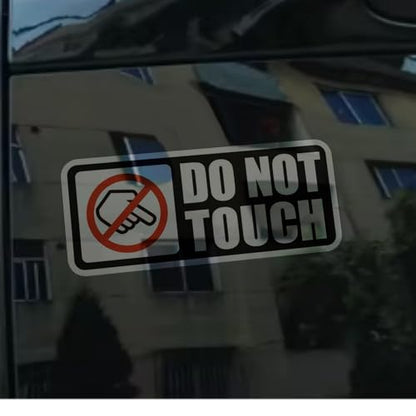 Warning DO NOT Touch Graphic Car Stickers Auto Winodow Tape Machine Workshop Caution Decals (4, C Black) - color: C Black