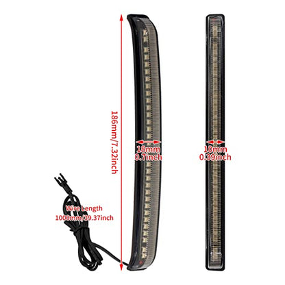 LED Saddlebag Tail Light with Running Brake Light and Sequential Turn Signal Lamp Fit for Harley Touring Street Glide Road King Road Glide Electra Glide Ultra Limited 2008-2013 (Smoked Lens) - color: 2008-2013 Smoke