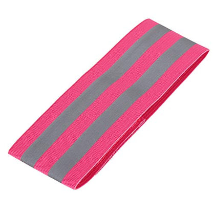 X AUTOHAUX 8pcs Reflective Bands for Arm High Visibility Night Cycling Riding Reflector Tape Straps Bracelet - color: Pink