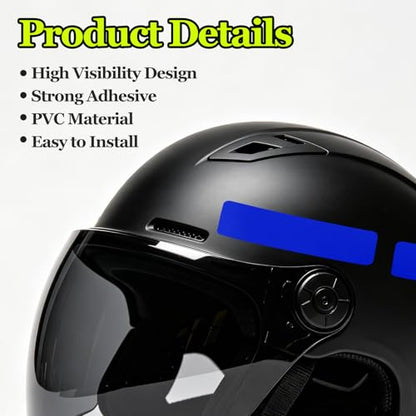 PATIKIL Hard Hat Reflective Stickers, (5 x 6 Inch, Blue) (7 Pcs), Retro Reflective Safety Tape Durable Adhesive Helmet Stickers, Suit for - Hard Hats/Helmets/Mailboxes