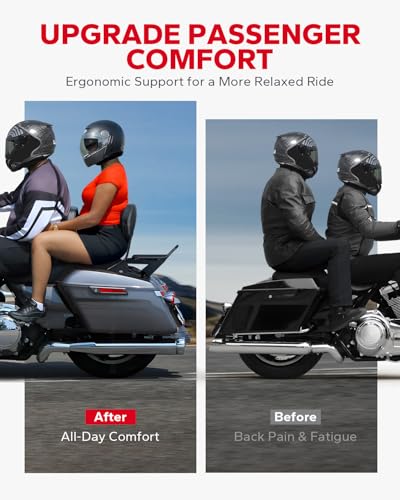 Amazicha Passenger Backrest Sissy Bar, Quick Release Sissy Bar Backrest Fit for Harley Davidson Touring Street Glide Road King Road Glide Electra Glide 2009-2024, Black