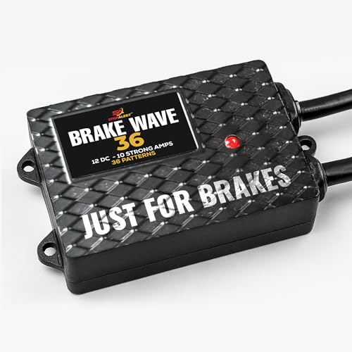 Brake Wave 36 - HEAVY DUTY 36 Light Selectable Flashes 10 AMPS Electronic Brake Flasher Tail & Stop Light Strobe - LED and Incandescent Lights for Cars, Trucks, Motorcycles 12-24V - color: Brake Wave 36
