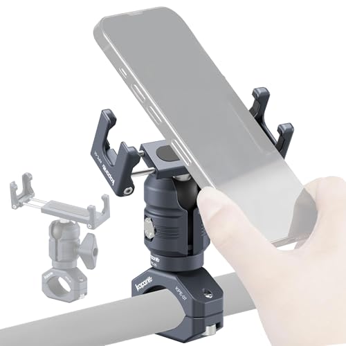 Motorcycle Phone Holder Kit for 4.7-7" Smartphone, Bar Clamp Fits 22-32mm (0.87-1.26") Handlebar/Round Bar, Aluminum Rotatable Magic Arm, Compatible with Motorcycle/ATV/Rail (KPS-08) - color: KPS-08