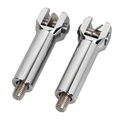 2.75" Chrome Passenger Foot Pegs Support Mount Footrest Extension Kit For Harley Softail Fat Boy Night Train 2000-2006 - color: Chrome