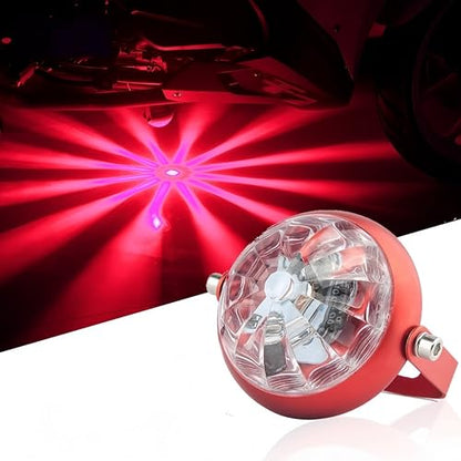 New Colorful Flash Motorcycle Electric Truck Chassis Lights LED Lights Rear Taillights Anti-Fog Lights Brake Lights Warning Lights (RED) - color: RED