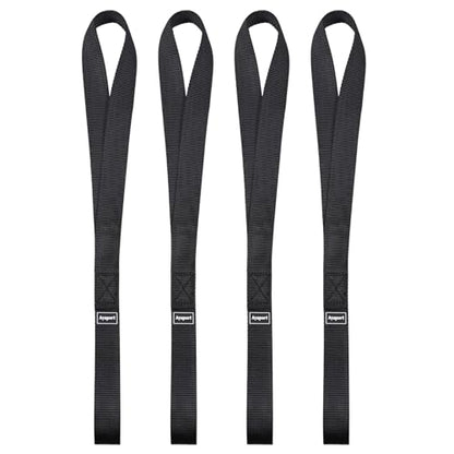 Ayaport Soft Loop Tie Down Straps 18 inches - Black 4500lbs Break Strength Loops for Securing ATV, UTV, Motorcycles, Scooters, Dirt Bikes… - size: Soft Loop-18'' black