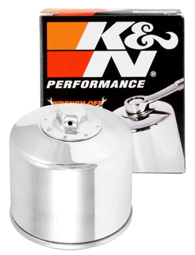 K&N Motorcycle Oil Filter: High Performance, Premium, Designed to be used with Synthetic or Conventional Oils, Wrench Off Nut: Fits Select Harley Davidson Motorcycles, KN-172C