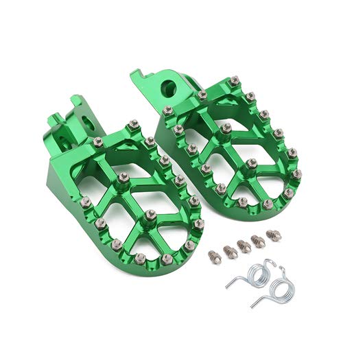 AnXin Dirt Bike Foot Pegs Footpegs Footrests Foot Pedals Rests CNC for KX250F 06-18 KX250 KX 250 19-24 KX450F 07-18 KX450 19-24 KX250X KX450X 21-24 KLX450R 08-14 Green - color: green, size: KX250 KX250F/X KX450 KX450F/X KLX450R
