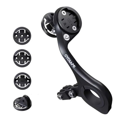 Out Front Mount Compatible with Garmin Edge GPS Bike Computer, XOSS G/G+, iGPSPORT Bike Light & Gopro Cycling Handlebar 25.4mm 31.8mm (M6W) - style: M6W