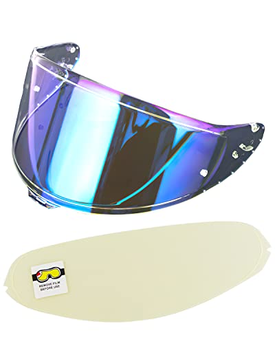 CWR-F2 Shield Visor with Anti-Fog Lens insert Film For RF-1400 RF1400 Motorcycle Helmet, CWR F2 Aftermarket Visor (Light Blue + Film) - color: Light Blue + Film
