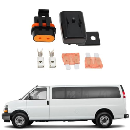 2 Sets 2 Pin 40A Fuse Connection Socket Kit Suitable for Passenger Cars Motorcycles Ships - size: 40A